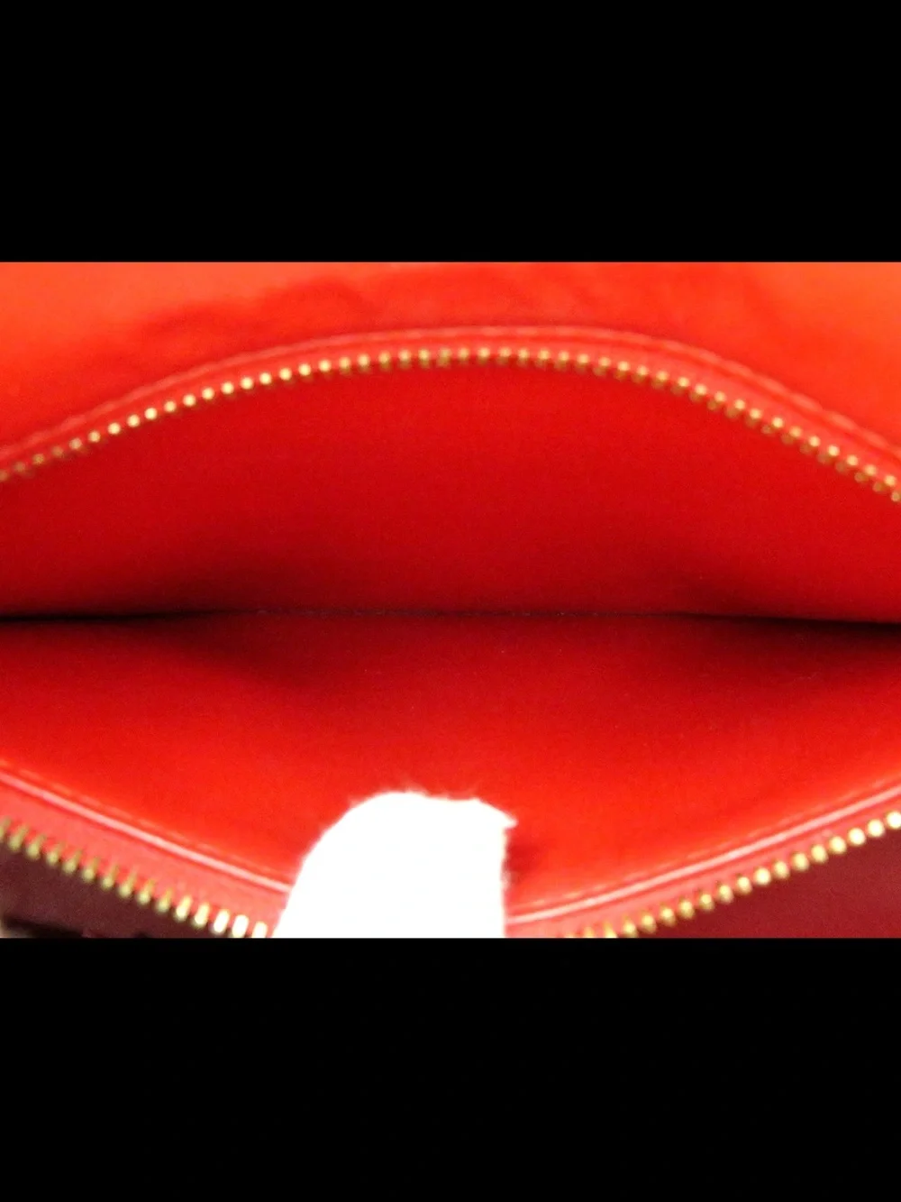 Louis Vuitton Red Patent Tote with Tan Handles
